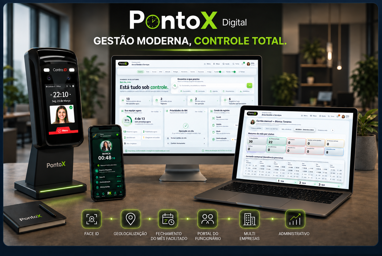Composição ilustrativa oficial do PontoX para o site INSERTX